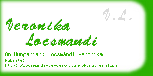 veronika locsmandi business card